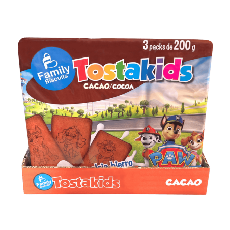 Caja Tostakids Cacao Patrulla Canina 600g